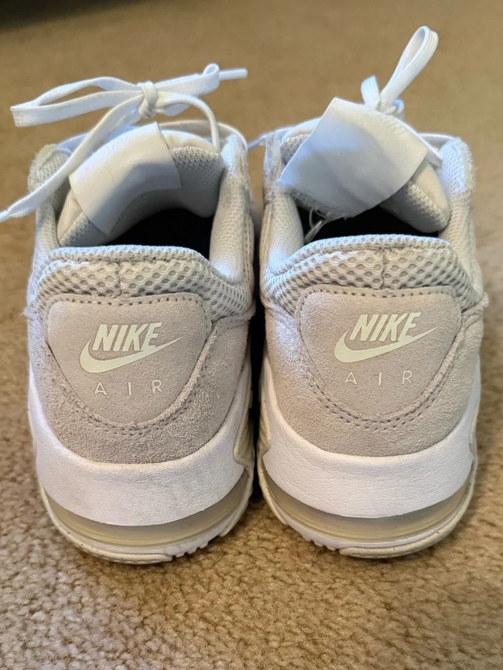Nike Women's Air Max Sneakers in White and Light Beige